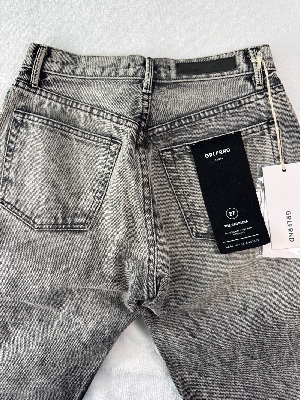 GRLFRND Karolina High Rise Skinny Jeans Billie Jean Acid Wash NWT 27 - Picture 4 of 12